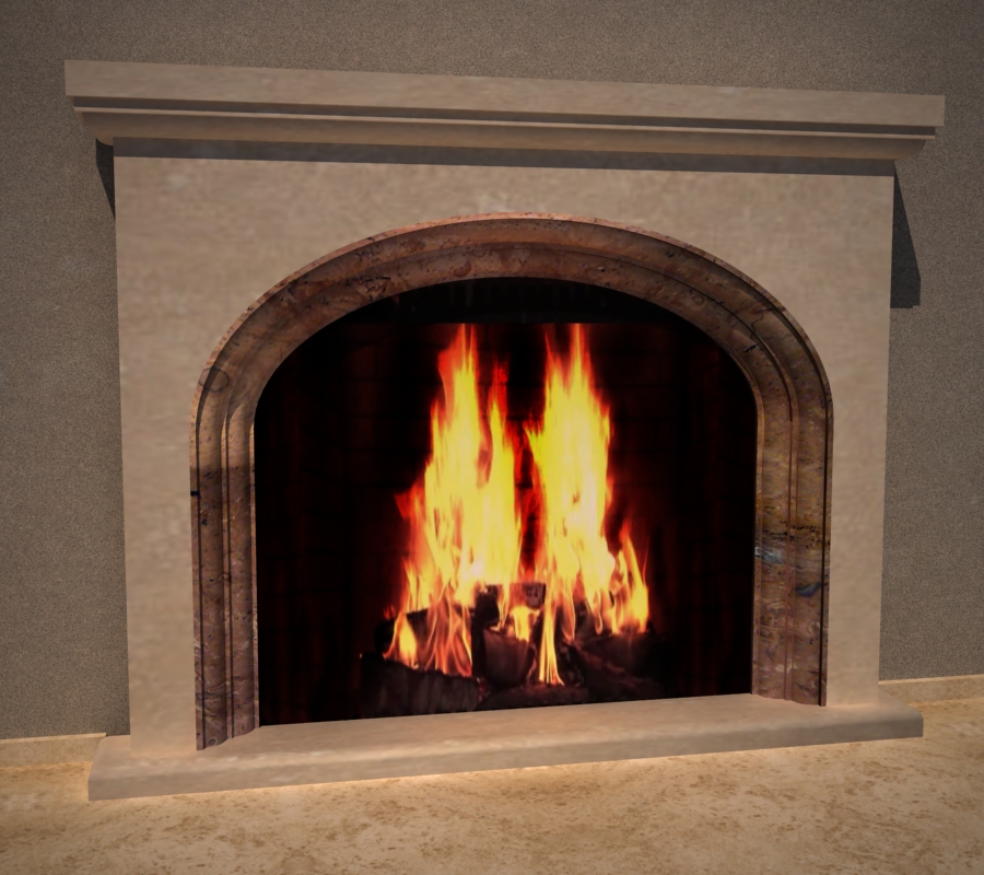 chimenea encendida